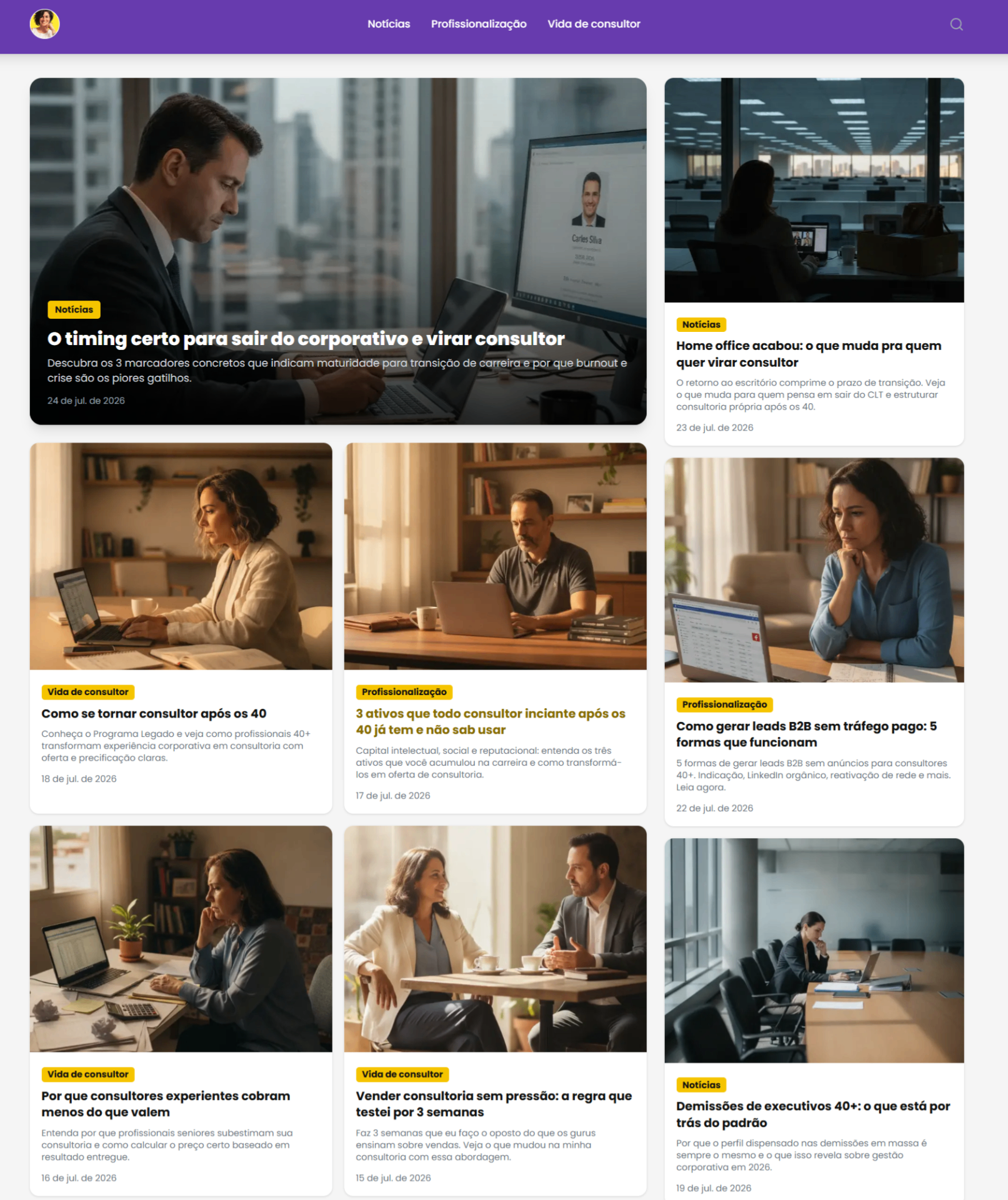 Blog da Programa Legado criado pela Findable